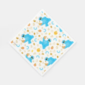 Crayon Cookie Monster Cookie Pattern Serviette (Ecke)