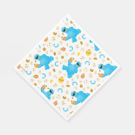 Crayon Cookie Monster Cookie Pattern Serviette (Ecke)