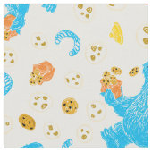 Crayon Cookie Monster Cookie Pattern Stoff (Nahaufnahme)
