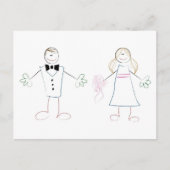 Crayon Couple Postkarte (Vorderseite)