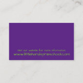 Crayon Crayons Art Teacher Arts School Visitenkarte (Rückseite)