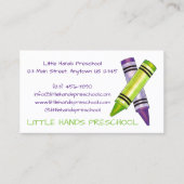 Crayon Crayons Art Teacher Arts School Visitenkarte (Vorderseite)