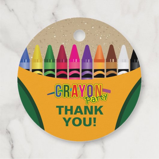 Crayon Danke Geschenkanhänger (Rückseite)