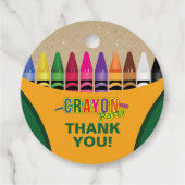 Crayon Danke Geschenkanhänger (Vorderseite)