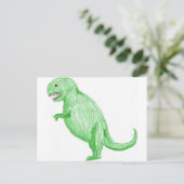 Crayon Dinosaur Postkarte (Stehend Vorderseite)