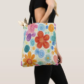 Crayon Doodle Daisy Design Tasche (Von Nahem)