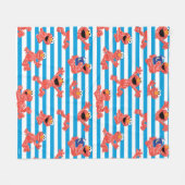 Crayon Elmo Stripe Muster Fleecedecke (Vorderseite (Horizontal))