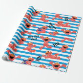Crayon Elmo Stripe Muster Geschenkpapier (Ungerollt)