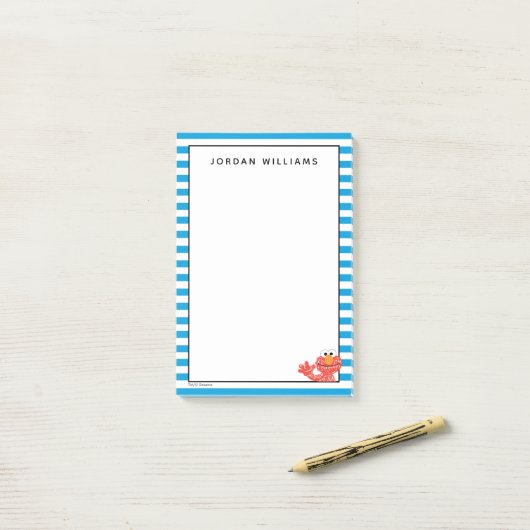 Crayon Elmo Stripe Muster Post-it Klebezettel (Auf Schreibtisch)