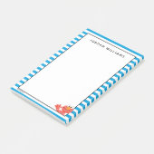 Crayon Elmo Stripe Muster Post-it Klebezettel (angewinkelt)
