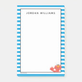 Crayon Elmo Stripe Muster Post-it Klebezettel (Vorderseite)