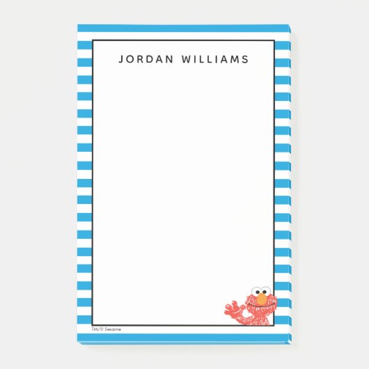 Crayon Elmo Stripe Muster Post-it Klebezettel (Vorderseite)