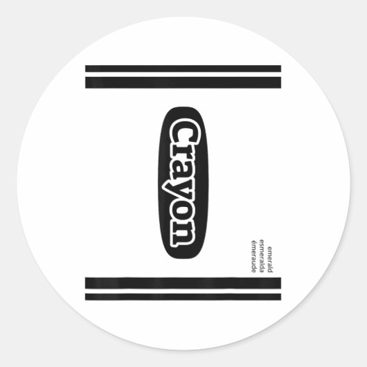 Crayon Emerald Green Group Kostüm Runder Aufkleber (Vorderseite)