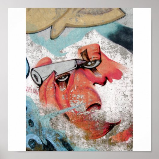 Crayon Face Graffiti Poster (Vorne)