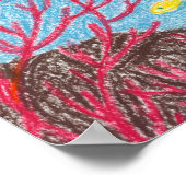 Crayon Fish #4 - Poster (Ecke)