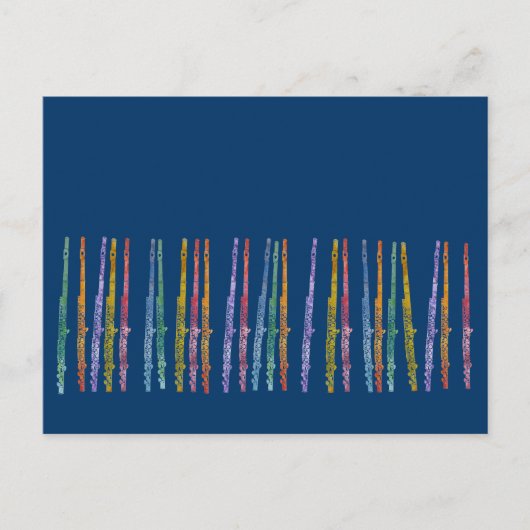 Crayon Flutes Postkarte (Vorderseite)