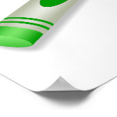 Crayon Green Globe Poster (Ecke)