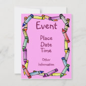 Crayon-Grenze Einladung (Vorderseite)