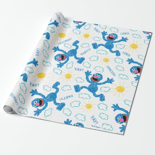Crayon Grover Sunshine Pattern Geschenkpapier (Ungerollt)