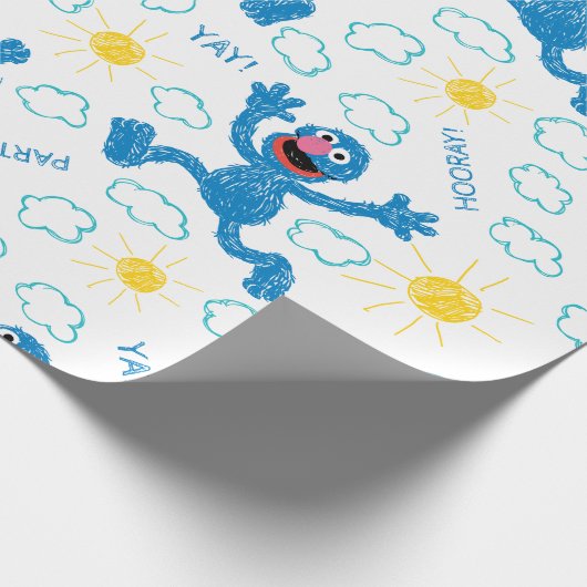 Crayon Grover Sunshine Pattern Geschenkpapier (Ecke)