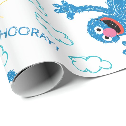 Crayon Grover Sunshine Pattern Geschenkpapier (Rolleneckpunkt)