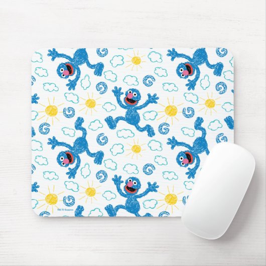 Crayon Grover Sunshine Pattern Mousepad (Mit Mouse)