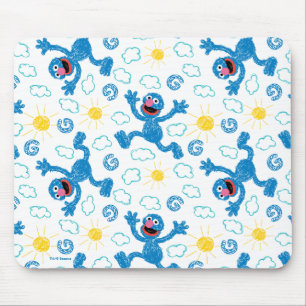 Crayon Grover Sunshine Pattern Mousepad