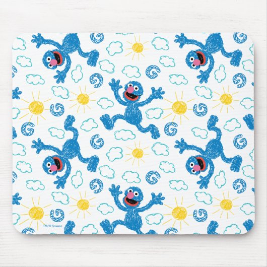 Crayon Grover Sunshine Pattern Mousepad (Vorne)