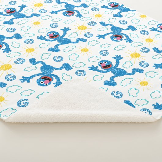 Crayon Grover Sunshine Pattern Sherpadecke (3/4)
