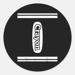 Crayon Halloween Costume Runder Aufkleber
