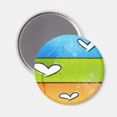 Crayon Hearts Magnet (Vorderseite/Rückseite)