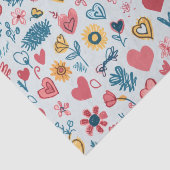 Crayon Hearts und Blume Seidenpapier (Detail)