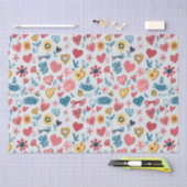 Crayon Hearts und Blume Seidenpapier (Handwerk)