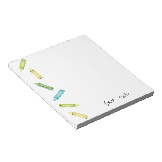 Crayon Hello Notizblock (angewinkelt)