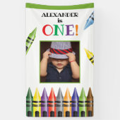 Crayon Kids 1. Geburtstag Party Foto Banner (Vertikal)