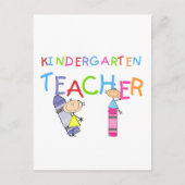 Crayon Kindergarten Lehrer Tshirts und Geschenke Postkarte (Vorderseite)