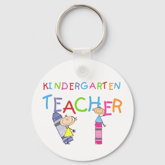 Crayon Kindergarten Lehrer Tshirts und Geschenke Schlüsselanhänger (Vorderseite)