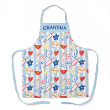 Crayon Kitchen Doodle Retro Cooking Pattern