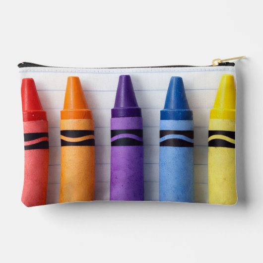 Crayon Notebook Paper Zippered Pouch Zubehörtasche (Rückseite)