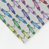 Crayon Pals Muster Fleece Blanket (Ecke)