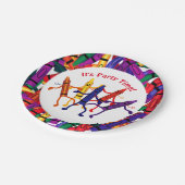 Crayon Party Crayons Design Pappteller (Schrägansicht)
