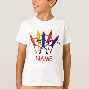 Crayon Party Kinder Name T - Shirt