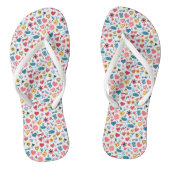 Crayon Pastel Heart & Blume Badesandalen (Fußbett)