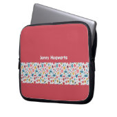 Crayon Pastel Heart & Blume Laptopschutzhülle (Vorderseite Links)