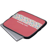 Crayon Pastel Heart & Blume Laptopschutzhülle (Vorne Knopf)