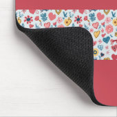 Crayon Pastel Heart & Blume Mousepad (Ecke)