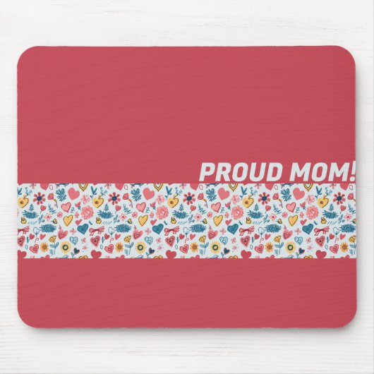 Crayon Pastel Heart & Blume Mousepad (Vorne)