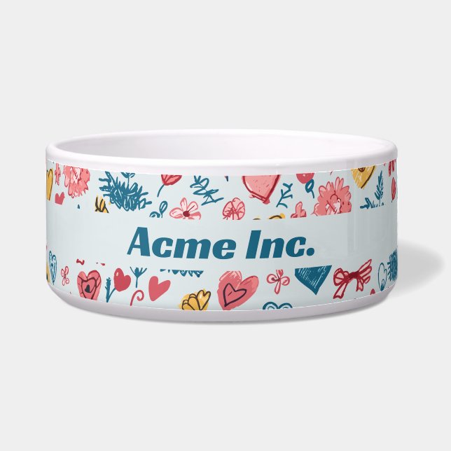 Crayon Pastel Heart & Blume Napf (Vorderseite)