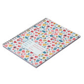 Crayon Pastel Heart & Blume Notizblock (Linke Seite)
