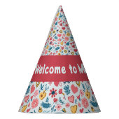 Crayon Pastel Heart & Blume Partyhütchen (Links)